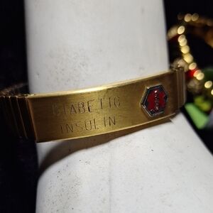 Gold Medical Alert Bracelet